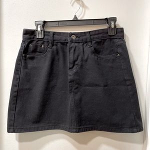 ROMWE Black Denim Skirt